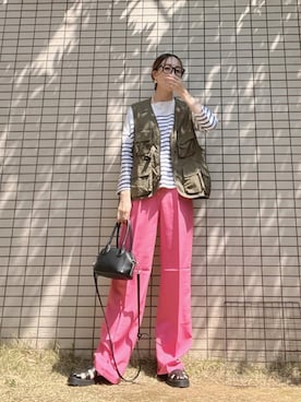 「ミックスコーデ」｜「アイテム（その他）」を使った、chan-miさん（レディース・163cm）の春コーディネート