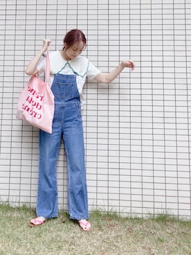 「H&M（エイチ・アンド・エム）のアイテム（ビーチサンダル）」を使った、chan-miさん（レディース・163cm）の夏コーディネート