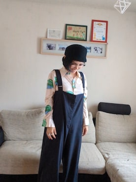 「antiqua（アンティカ）のアイテム（サロペット/オーバーオール）」を使った、ＴＡＢＡ 152センチさん（レディース・152cm）の秋コーディネート