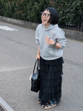 「UNIQLO（ユニクロ）のアイテム（パーカー）」を使った、ＴＡＢＡ 152センチさん（レディース・152cm）の秋コーディネート