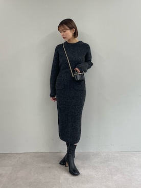 「Whim Gazette（ウィムガゼット）のアイテム（ブーツ）」を使った、Ranaさん（レディース・159cm）の秋コーディネート