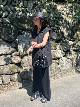 「Lui's（ルイス）のアイテム（ワンピース/ドレス）」を使った、Ranaさん（レディース・159cm）の夏コーディネート