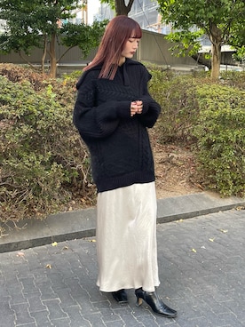 「NOUNLESS（ナウンレス）のアイテム」を使った、Ranaさん（レディース・159cm）の秋コーディネート