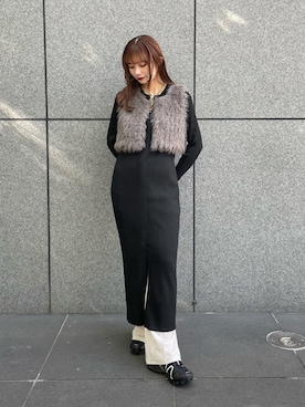 「Lui's（ルイス）のアイテム（ワンピース/ドレス）」を使った、Ranaさん（レディース・159cm）の秋コーディネート
