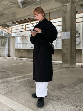 「Lui's（ルイス）のアイテム（モッズコート）」を使った、Ranaさん（レディース・159cm）の秋コーディネート