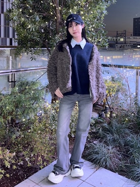 「RAY CASSIN（レイカズン）のアイテム」を使った、miuさん（レディース・152cm）の冬コーディネート