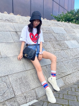 「COACH（コーチ）のアイテム」を使った、miuさん（レディース・150cm）の夏コーディネート