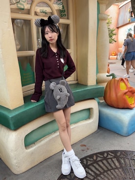 「H&M（エイチ・アンド・エム）のアイテム（ニット/セーター）」を使った、miuさん（レディース・152cm）の秋コーディネート