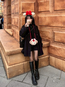 「アイテム（その他アウター）」を使った、miuさん（レディース・152cm・20代）の冬コーディネート