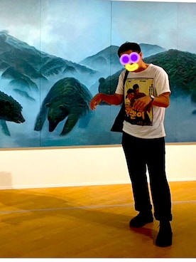 「美術館」｜bambooさん（メンズ・181cm）の夏コーディネート