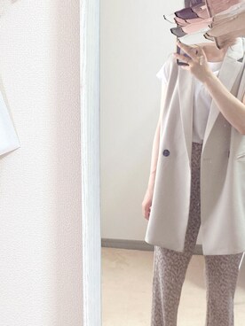 「消えそうな色コーデ」｜「アイテム（ジャケット/アウター）」を使った、ma_sさん（レディース・153cm）の夏コーディネート