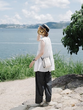 「oversize」｜𝐡𝐞𝐥𝐞𝐧 ✿さん（レディース・162cm）の夏コーディネート