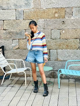 「アイテム（シューズ）」を使った、Louis Loさん（キッズ・161cm・10代）の秋コーディネート