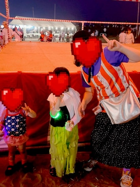 「アイテム（タンクトップ、レッド系）」を使った、mi_a_さん（レディース・158cm）の夏コーディネート