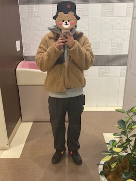 「KANGOL（カンゴール）のアイテム（その他アウター）」を使った、Eclairさん（メンズ・165cm）の冬コーディネート
