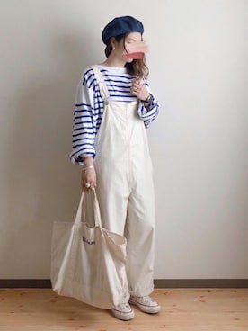 「CIAOPANIC（チャオパニック）のアイテム（ハンチング/ベレー帽）」を使った、ta_ma_☺︎さん（レディース・167cm）の春コーディネート
