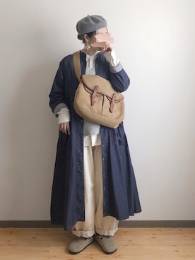 「アイテム（シャツワンピース）」を使った、ta_ma_☺︎さん（レディース・167cm）の秋コーディネート