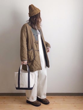 「ケーブルニット」｜「アイテム（オールインワン・サロペット）」を使った、ta_ma_☺︎さん（レディース・167cm）の冬コーディネート