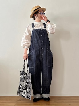 「アイテム（サロペット/オーバーオール）」を使った、ta_ma_☺︎さん（レディース・167cm）の秋コーディネート