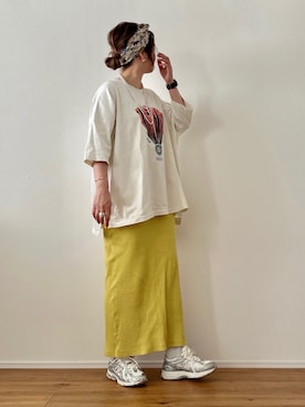 「アイテム（スニーカー）」を使った、ta_ma_☺︎さん（レディース・167cm）の夏コーディネート