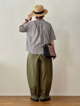 「アイテム（チノパンツ）」を使った、ta_ma_☺︎さん（レディース・167cm）の夏コーディネート
