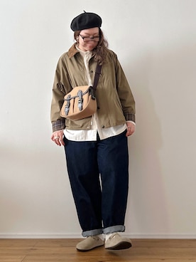 「Barbour（バブアー）のアイテム（ジャケット/アウター）」を使った、ta_ma_☺︎さん（レディース・167cm）の春コーディネート
