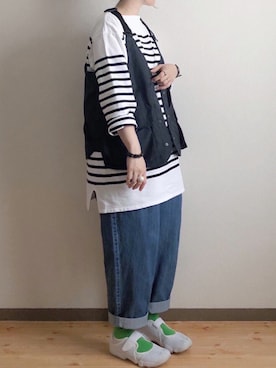 「RMCのアイテム」を使った、ta_ma_☺︎さん（レディース・167cm）の春コーディネート