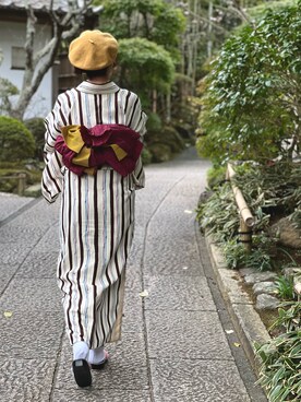 「和服」｜「アイテム（その他）」を使った、ta_ma_☺︎さん（レディース・167cm）の冬コーディネート