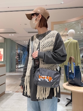 「ear PAPILLONNER（イアパピヨネ）のアイテム」を使った、mai＊さん（レディース・161cm）の春コーディネート