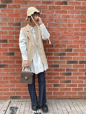 「SPINNS（スピンズ）のアイテム（ワンピース）」を使った、mai＊さん（レディース・161cm）の冬コーディネート