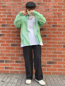 「Ralph Lauren」｜「アイテム（ハンチング/ベレー帽）」を使った、mai＊さん（レディース・161cm）の冬コーディネート