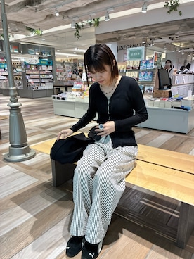 「ear PAPILLONNER（イアパピヨネ）のアイテム」を使った、mai＊さん（レディース・161cm）の春コーディネート