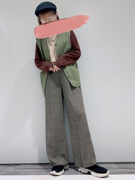 「kastane_ootd」｜「アイテム（ハンチング/ベレー帽）」を使った、mai＊さん（レディース・161cm）の秋コーディネート