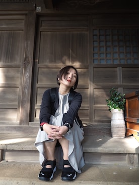 「アイテム（ワンピース/ドレス）」を使った、yukiさん（レディース・144cm）の秋コーディネート