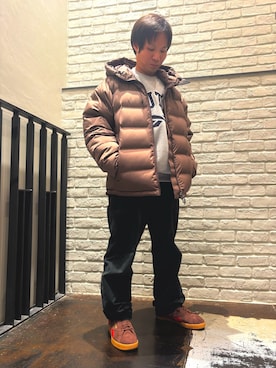 「アイテム（ダウンジャケット/コート）」を使った、NAKAGAWAさん（メンズ・163cm・30代）の冬コーディネート