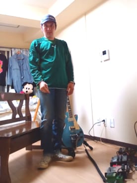 「PUMA（プーマ）のアイテム（ジャージ、グリーン系）」を使った、groove_fuckさん（メンズ・173cm）の夏コーディネート