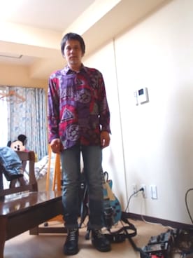 「LEVI'S VINTAGE CLOTHING（リーバイスビンテージクロージング）のアイテム（デニムパンツ、ブルー系）」を使った、groove_fuckさん（メンズ・173cm）の夏コーディネート