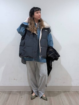 「ダウンベスト」｜bl841yさん（レディース・157cm）の秋コーディネート