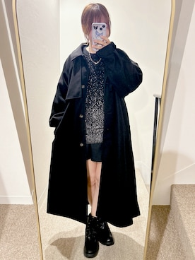 「アイテム（ステンカラーコート）」を使った、はるさん（レディース・153cm）の冬コーディネート