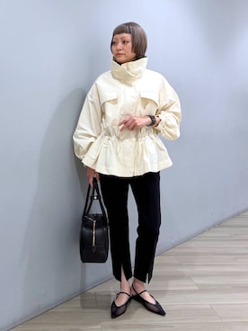 「BABYLONE（バビロン）のアイテム（ブルゾン）」を使った、CHIEさん（レディース・158cm）の春コーディネート