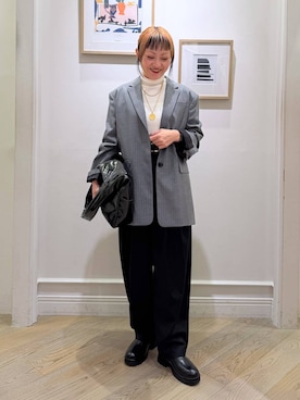 「アイテム（ネックレス）」を使った、CHIEさん（レディース・158cm・40代）の秋コーディネート