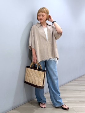 「BABYLONE（バビロン）のアイテム」を使った、CHIEさん（レディース・158cm）の夏コーディネート