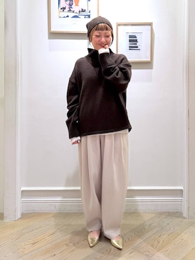 「アイテム（パンプス）」を使った、CHIEさん（レディース・158cm・40代）の冬コーディネート