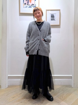 「アイテム（スカート）」を使った、CHIEさん（レディース・158cm・40代）の冬コーディネート