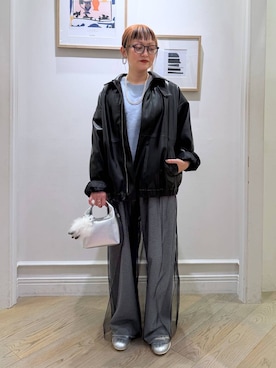 「アイテム（カバーオール）」を使った、CHIEさん（レディース・158cm）の秋コーディネート