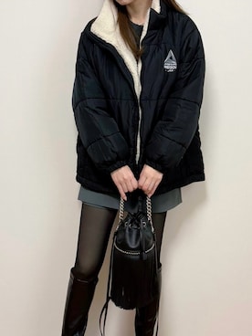 「アイテム（タイツ/ストッキング）」を使った、ayakoさん（レディース・164cm）の冬コーディネート