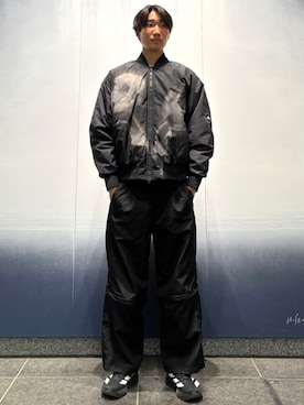 「ボンバージャケット」｜YYさん（メンズ・181cm）の冬コーディネート