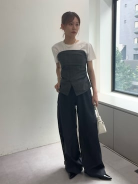 「mystic（ミスティック）のアイテム（その他シューズ）」を使った、mika🍊さん（レディース・155cm）の夏コーディネート