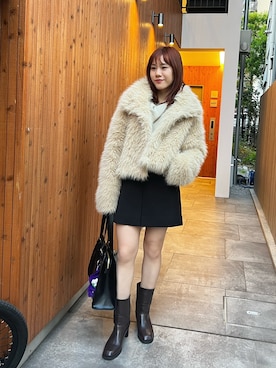 「アイテム（その他アウター）」を使った、mika🍊さん（レディース・155cm）の冬コーディネート