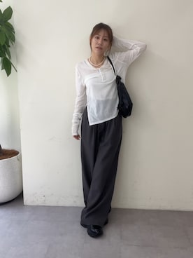 「mystic（ミスティック）のアイテム（その他シューズ）」を使った、mika🍊さん（レディース・155cm）の夏コーディネート
